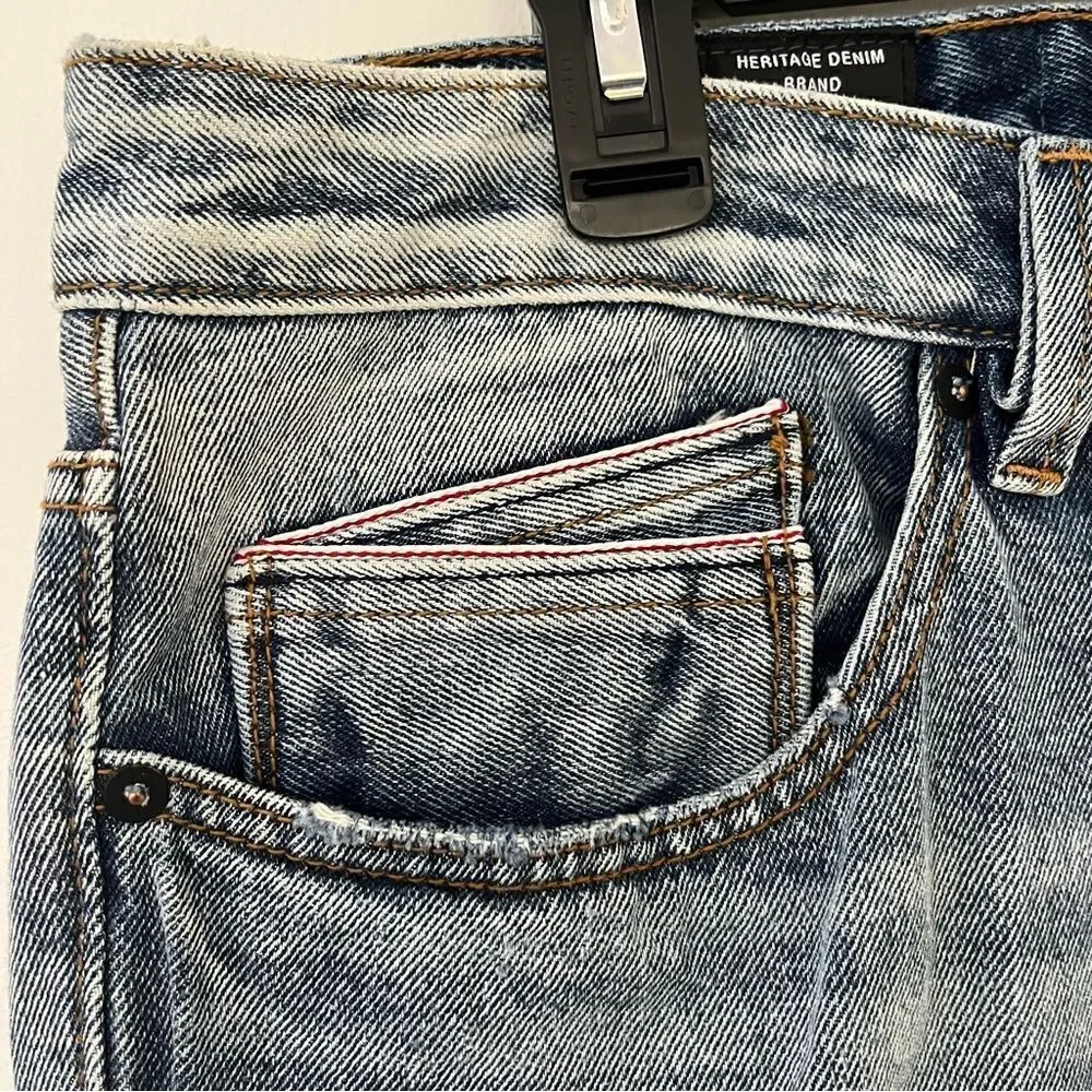 Cult of Individuality Rocker Slim Distressed‎ Jeans Rips Studs Ink, 40x33 NWT